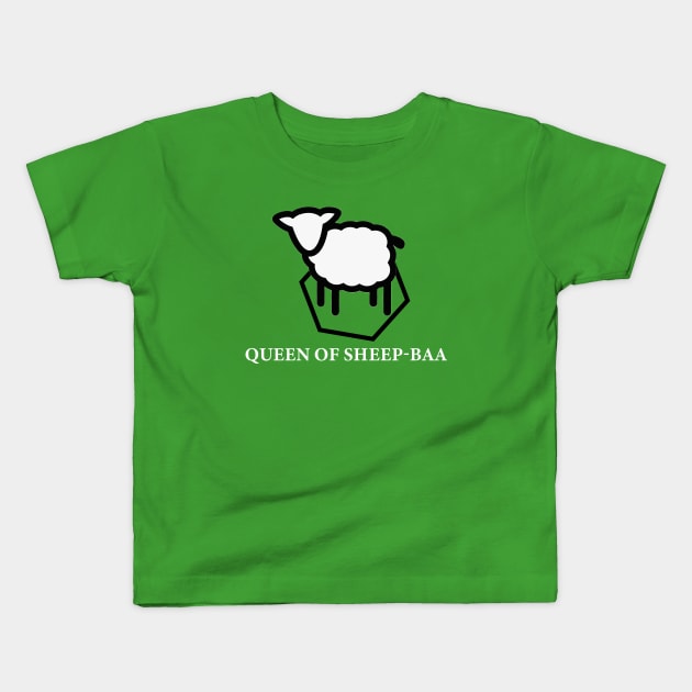 Queen of Sheep-baa Kids T-Shirt by Glimpse of Gold